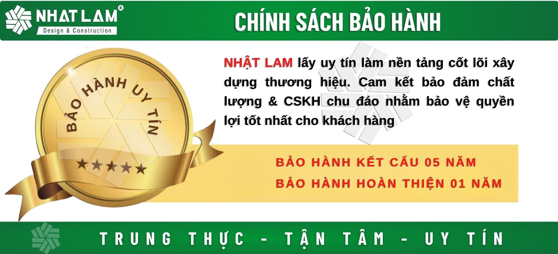 Chính sách bảo hành xây nhà phần thô