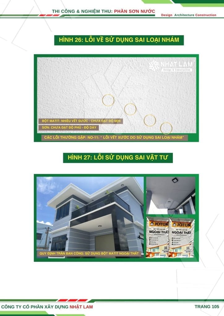Quy Trình Thi Công & Nghiệm Thu Sơn Nước - NhatLamHouse