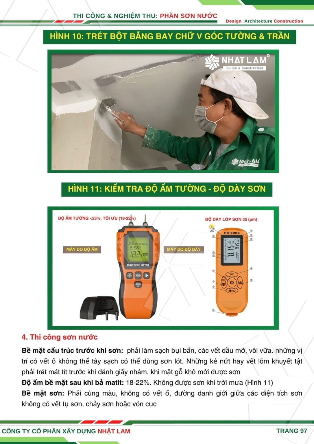 Quy Trình Thi Công & Nghiệm Thu Sơn Nước - NhatLamHouse