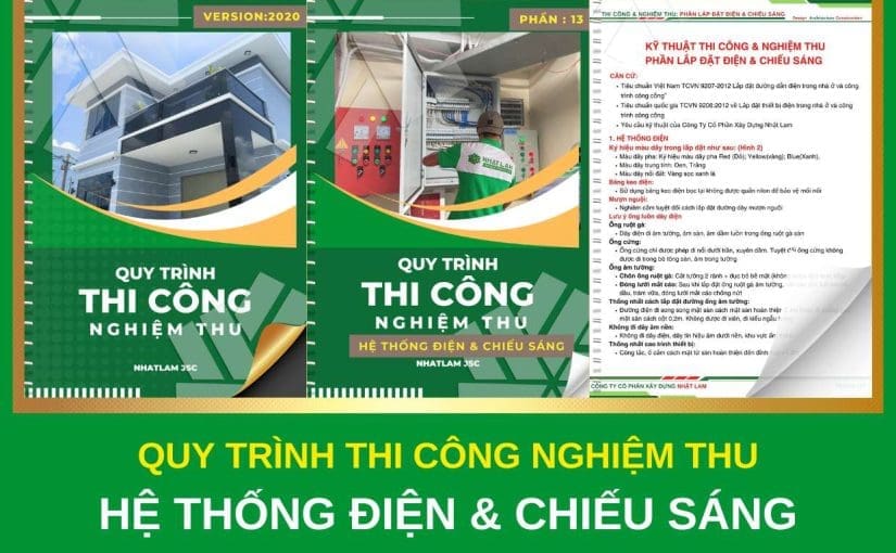 Quy trình thi công & nghiệm thu hệ thống điện và chiếu sáng nhà phố