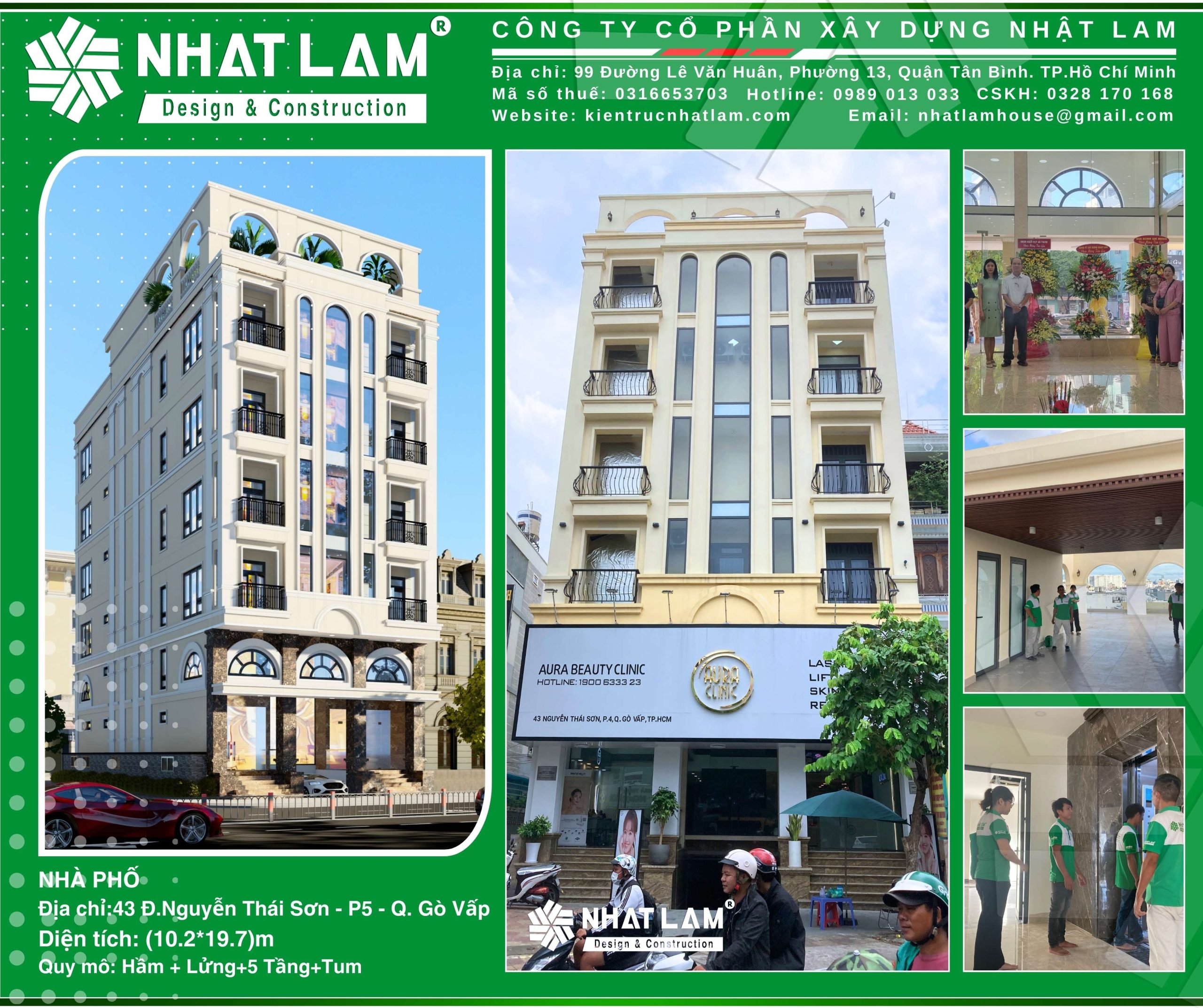 Xây nhà phần thô văn phòng-43 đường Nguyễn Thái Sơn, P4, Q.Gò Vấp,TP.HCM