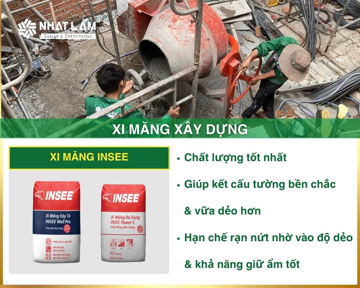 Thi công xây dựng phần thô ưu điểm xi măng xây dựng- NHATLAMHOUSE