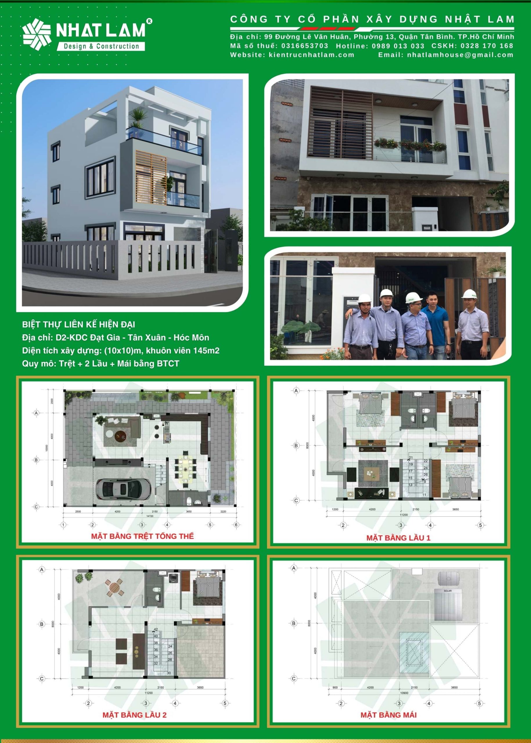 Xây dựng biệt thự phần thô tại Hóc Môn