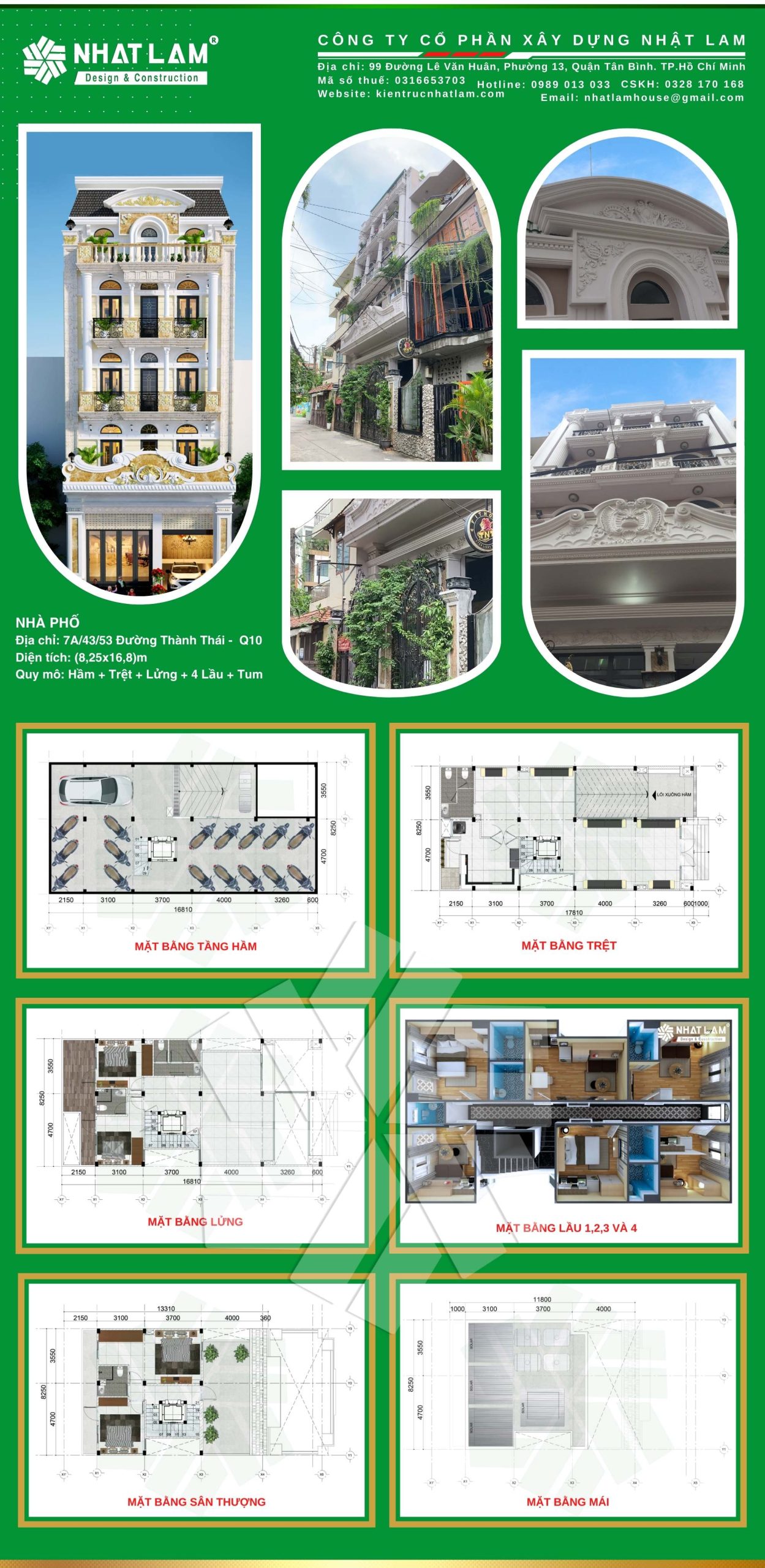 Xây dựng căn hộ dịch vụ phần thô tại Quận 10