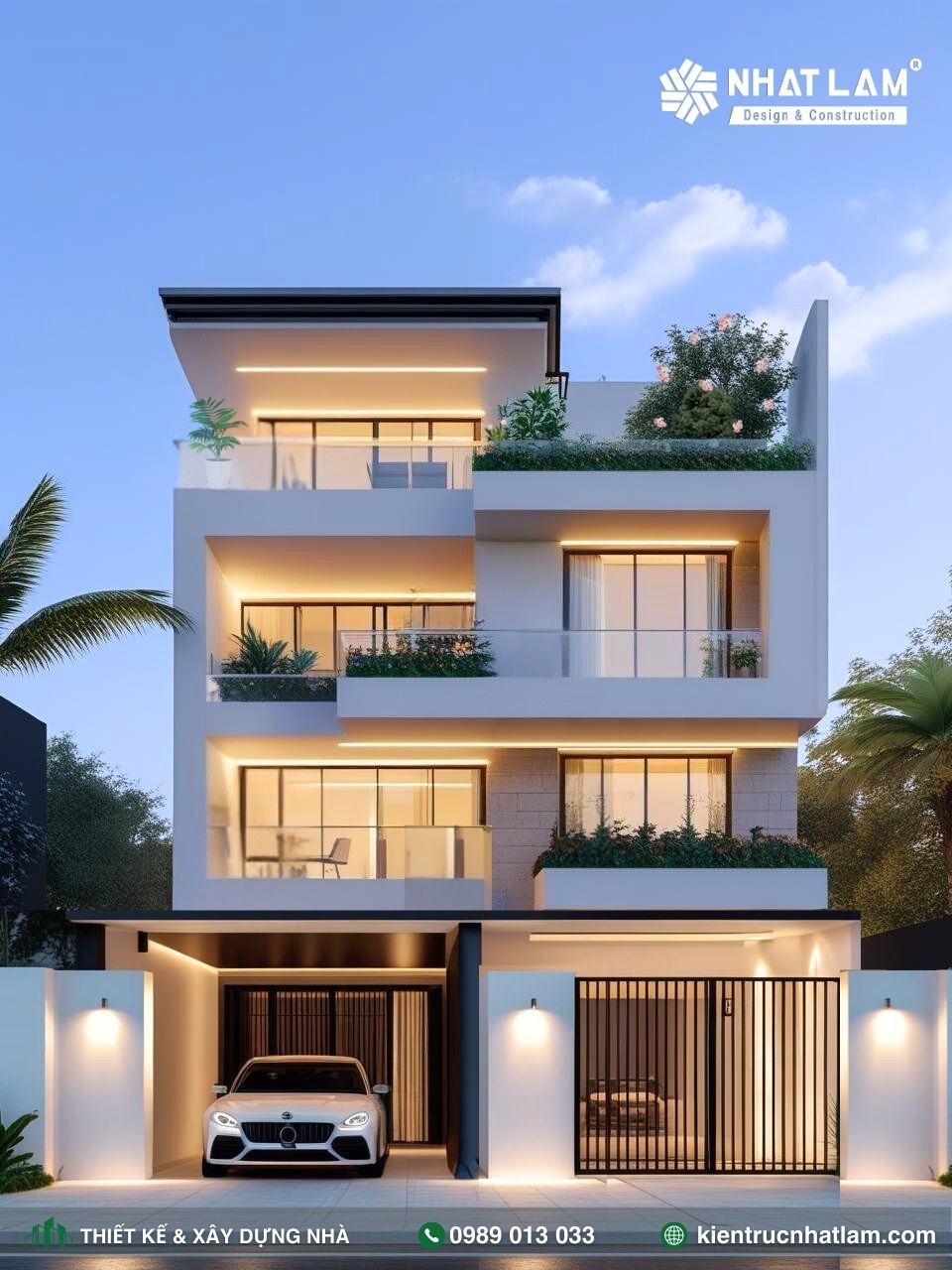 Mẫu Biệt Thự 4 Tầng – Mẫu 2