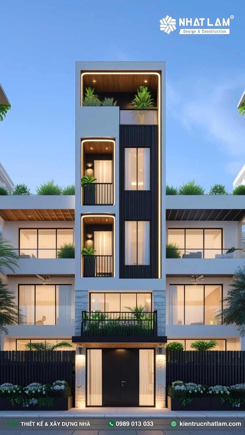 Mẫu Nhà Phố 4 Tầng – Mẫu 50