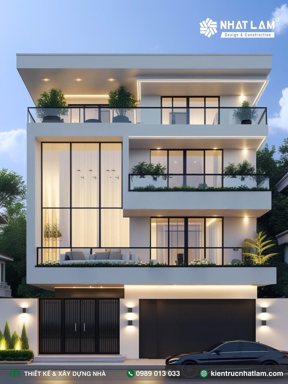 Mẫu Biệt Thự 4 Tầng – Mẫu 4