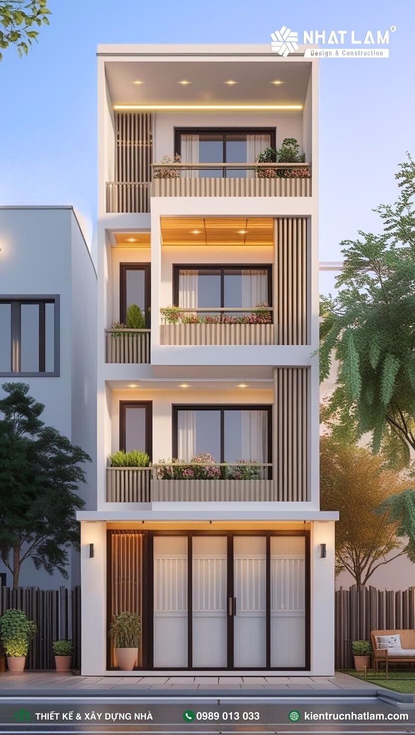 Mẫu Nhà Phố 4 Tầng – Mẫu 80