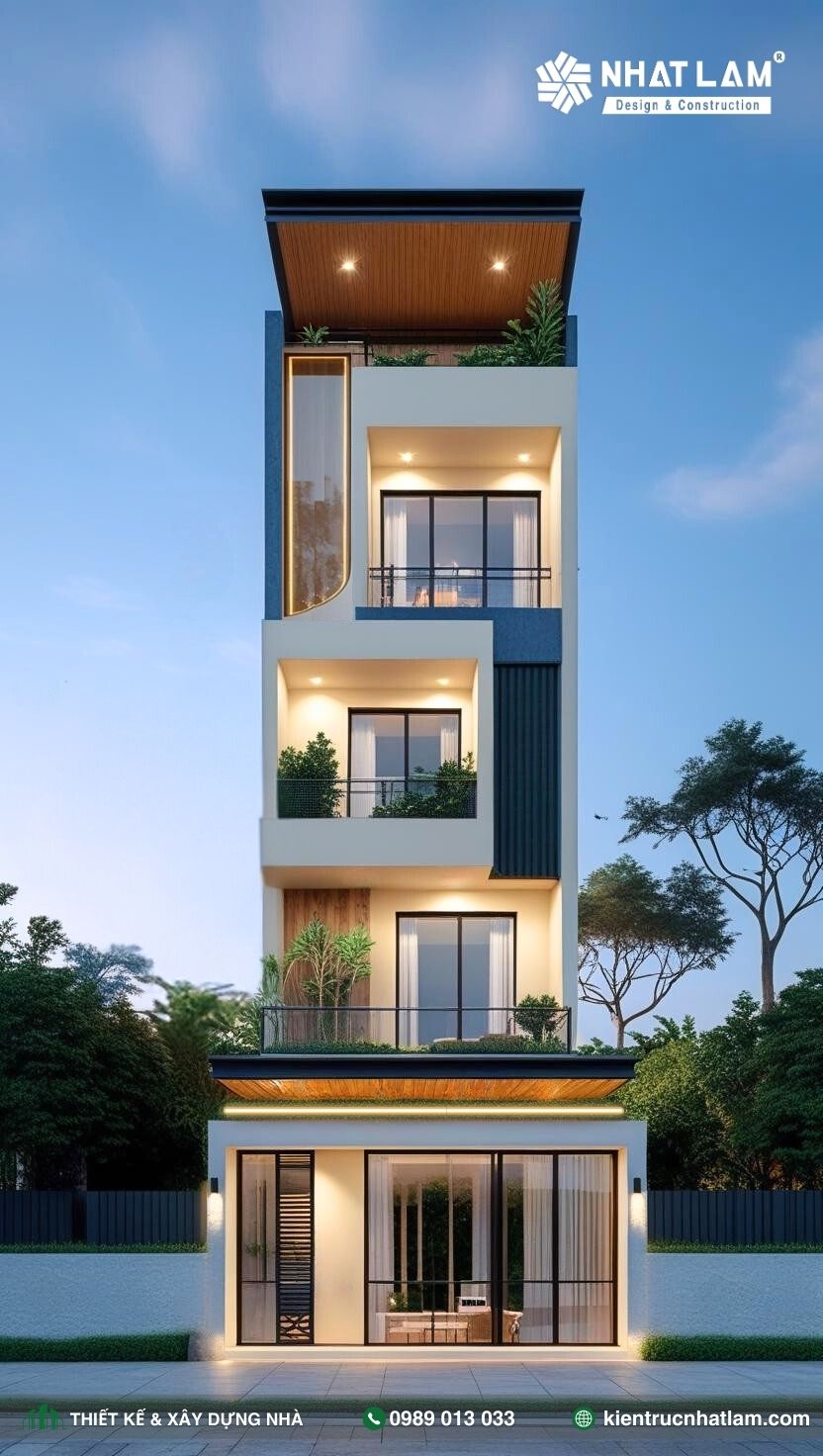 Mẫu Nhà Phố 4 Tầng – Mẫu 100