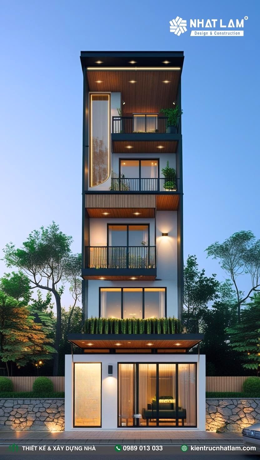Mẫu Nhà Phố 4 Tầng – Mẫu 101