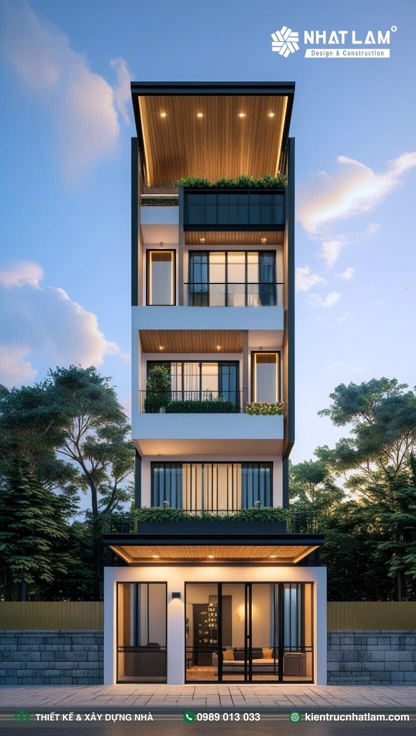 Mẫu Nhà Phố 4 Tầng – Mẫu 104