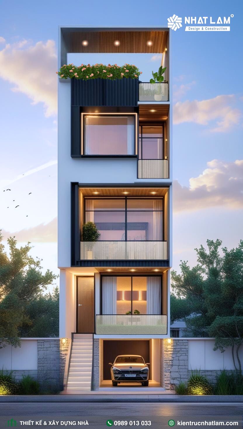 Mẫu Nhà Phố 4 Tầng – Mẫu 107