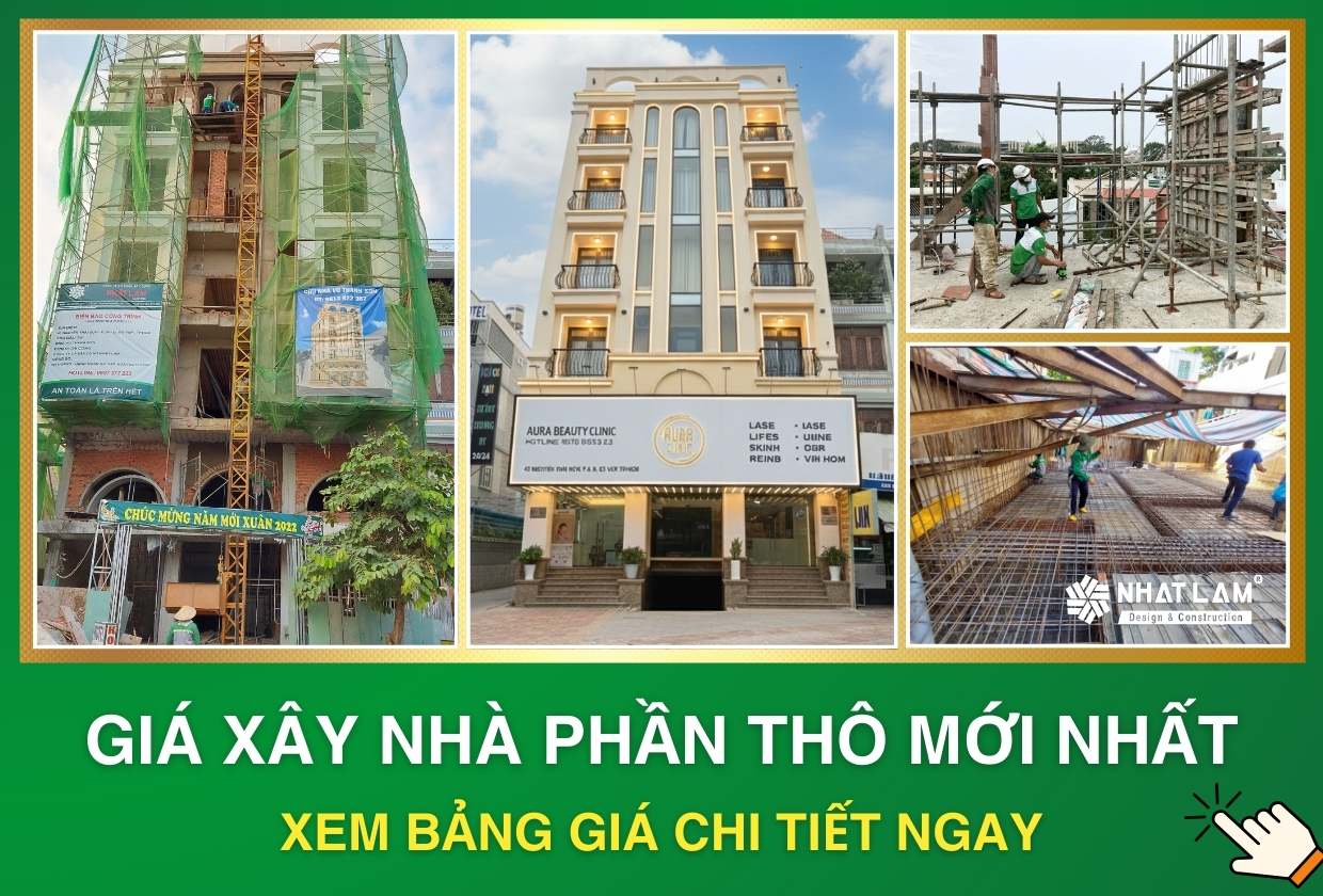 BÁO GIÁ XÂY NHÀ PHẦN THÔ MỚI NHẤT TẠI TPHCM